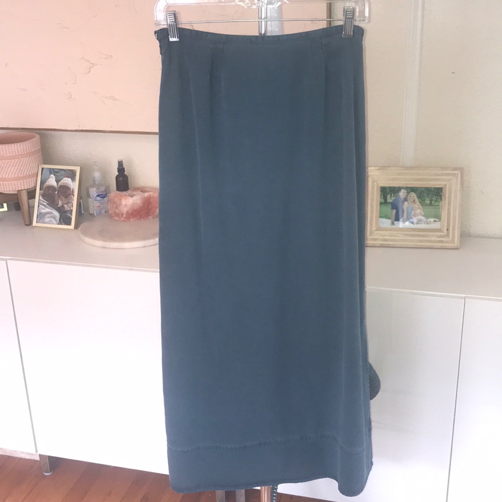 J. jill Blue denim skirt suit